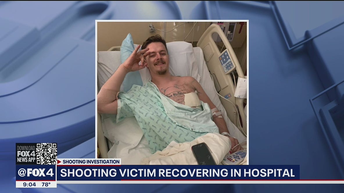 Man hit by stray bullet in Uptown Dallas recovering from collapsed lung, broken ribs